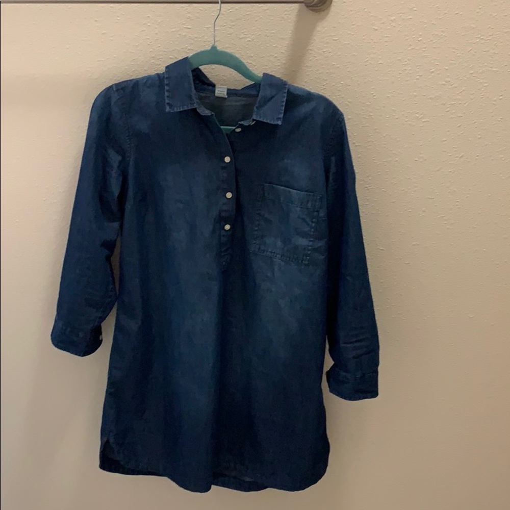 Old navy chambray dress petite medium